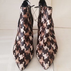 Preston & York Aggie  hair calf ankle booties, size 10